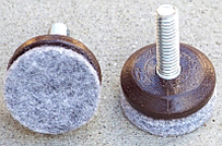 threaded felt pads
